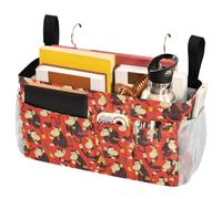 FRODOTGV Portaoggetti da comodino a forma di scimmia, con tasche grandi e portabottiglie, per casa, università, dormitorio, letto a castello, letto d'ospedale, culla, sponde per letto
