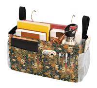 FRODOTGV Portaoggetti da comodino con grandi tasche e portabottiglie da appendere, organizer per casa, università, dormitorio, letto a castello, letto d'ospedale, culla, sponde per letto, scheletro