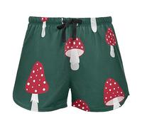 FRODOTGV Red Safari Mushroom Plant Women's Pajama Bottoms Casual Workout Pantaloncini Palestra Running Pantaloncini,L