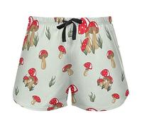 FRODOTGV Redcap Safari Mushroom Women's Lounge Shorts Pajama Bottoms Yoga Esercise Elastic Waist Drawstring,XL
