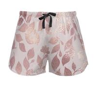 FRODOTGV Rose Gold Elegant A Floral Pajama Bottoms Womens Lounge Shorts for Workout Gym Running, XXL