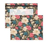 FRODOTGV Sacchetti per raccoglitori con fiori di camelia tropicale con 3 occhielli rinforzati, per lettere di carta A4, confezione da 2 articoli per la casa per insegnanti