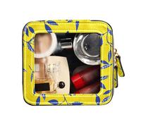 FRODOTGV Sacchetti trasparenti di trucco, giallo limone tropicale, borse da viaggio per articoli da toeletta borsa dell'organizzatore dello smalto, Giallo limone tropicale, 1 Size