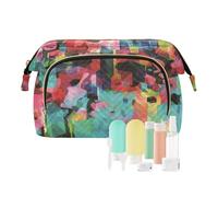 FRODOTGV Sacchetto di trucco Cosmetico Borse Da Viaggio Per Le Donne Toiletry Organizzatore Essenziali Periodo di Trucco Borsa Macchie Geometrica 3, Macchie geometriche 3d forme vernice, 1 Size