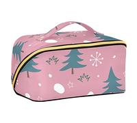 FRODOTGV Sacchetto di trucco di grande capacità di fiocchi di scrofa dell'albero del modello di Natale, borsa cosmetica di viaggio di grande capacità, Borsa cosmetica di viaggio impermeabile, Borsa