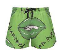 FRODOTGV Saint Patrick's Day Pattern Sexy Green Women's Pajama Bottoms Casual Workout Shorts Palestra Running Pantaloncini, L
