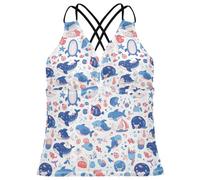 FRODOTGV Sea Animals and Ocean Creatures - Tankini da donna, ad asciugatura rapida, con controllo della pancia, Animali marini e creature oceaniche, XL