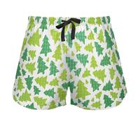 FRODOTGV Seamless Pattern Of Christmas Tree Green Women Lounge Shorts Pajama Bottoms Workout Yoga Elastic Waist Drawstring,M