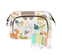 FRODOTGV Set Carino Orso Scoiattolo Gufo Borsa Da Viaggio Grande Borsa Cosmetica Trucco Da Viaggio Leggero Delle Donne Borsa, Set carino orso scoiattolo gufo, 1 Size