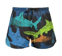 FRODOTGV Sharks Camouflage Black Women's Pajama Bottoms Casual Allenamento Pantaloncini Palestra Running Pantaloncini, S
