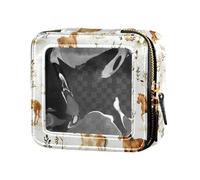 FRODOTGV Simpatica borsa cosmetica trasparente cactus stile tropicale piccola, 03, 1 Size
