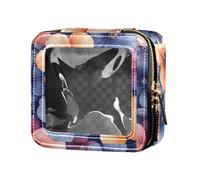 FRODOTGV Simpatica borsa cosmetica trasparente cactus stile tropicale piccola, 09, 1 Size