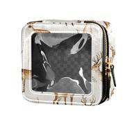 FRODOTGV Simpatica borsa cosmetica trasparente cactus stile tropicale piccola, 11, 1 Size