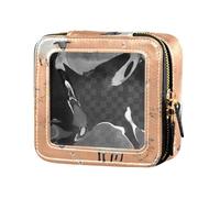 FRODOTGV Simpatica testa aliena bianca Mini borsa per il trucco trasparente, 10 pezzi, 1 Size