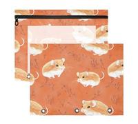 FRODOTGV Simpatici sacchetti per raccoglitori a 3 anelli, in terracotta, con cerniere lisce, 3 anelli per raccoglitori a 3 anelli, confezione da 2 articoli artistici per insegnanti