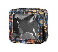 FRODOTGV Simpatico Raccoon Wildlife Natale Impermeabile Trasparente Piccola Borsa Trucco per la Borsa per le Ragazze Organizzatore Cosmetico Portatile Sacchetti di Immagazzinaggio Trasparente