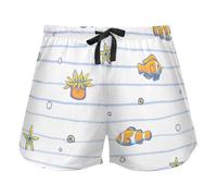 FRODOTGV Starfish Animal Sea Ocean Life Women Lounge Shorts Pajama Bottoms Workout Yoga Elastic Waist Drawstring,XXL