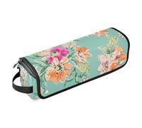 FRODOTGV Strumenti per capelli Borsa da viaggio Stampa floreale Colori vivaci Organizzatore portatile Strumento per lo styling dei capelli Organizzatore per strumenti caldi Ferri da stiro Ferri piatti