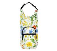 FRODOTGV Summer Girasoli Bianco Bottiglia di Acqua Spalla Carrier Funzionale Bottiglia di Acqua per Zaino Bicicletta Porta Bottiglia di Acqua Adatto 20/24/32/4 Oz Bottiglie, Girasoli Estivi Bianco, 1