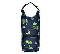 FRODOTGV Summer Green Palm Tree Bottle Holder Elegante borsa termica per bottiglie d'acqua Porta bottiglie d'acqua Adatto per bottiglie da 20/24/32/4 once