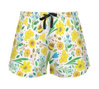 FRODOTGV Summer Pattern Floral Print Flowers Womens Lounge Shorts Pajama Bottoms Running Esercise Elastic Waist Drawstring,M