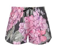 FRODOTGV Summer Watercolor Vintage Floral Womens Lounge Shorts Pajama Bottoms Running Esercise Elastic Waist Drawstring,M