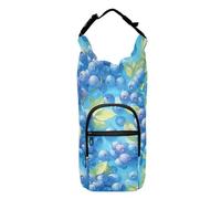FRODOTGV Sweet Blue Blueberries Piccolo zaino con porta bottiglia d'acqua Custodia portatile per bottiglie d'acqua con cinghia per bottiglie da 20/24/32/40 once