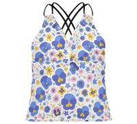 FRODOTGV The Garden Tricolor Pansy Flower - Tankini da donna, ad asciugatura rapida, controllo della pancia, canottiere, Il Giardino Tricolore Viola Del Pensiero, M
