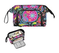 FRODOTGV Tidal Circles - Astuccio per matite con motivo decorativo, grande capacità, leggero, per pennelli e matite per scuola superiore preppy