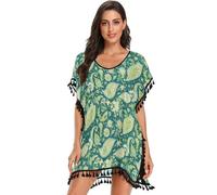 FRODOTGV Tradizionale Orientale Paisley Pattern Vintage Acquerello Donne Costume Da Bagno Coprire Bikini Coverup Estate Casual Nappa, Tradizionale Orientale Paisley Pattern Vintage Acquerello, Small