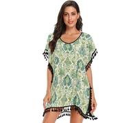 FRODOTGV Tradizionale Orientale Paisley Pattern Vintage Acquerello Donne Costume Da Bagno Cover Up Costume Da Bagno Coverup Nuoto Oversize, Tradizionale Orientale Paisley Pattern Vintage Acquerello