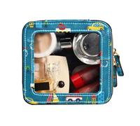 FRODOTGV Trasporti con gli edifici Viaggio Toiletry Bag Clear Makeup Bags Skin Care Bag, Trasporti Con Edifici, 1 Size
