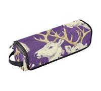 FRODOTGV Western Cowboy Star acchiappasogni stella tribale nera e rossa borsa da viaggio per strumenti per capelli da donna con cuscinetto resistente al calore, impermeabile, organizer da viaggio per