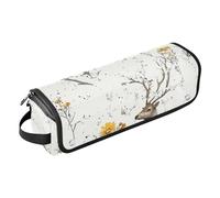 FRODOTGV Western Cowboy Star acchiappasogni stella tribale nera e rossa borsa da viaggio per strumenti per capelli da donna con cuscinetto resistente al calore, impermeabile, organizer da viaggio per