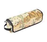 FRODOTGV Western Cowboy Star acchiappasogni stella tribale nera e rossa borsa da viaggio per strumenti per capelli da donna con cuscinetto resistente al calore, impermeabile, organizer da viaggio per