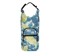 FRODOTGV Zaino con coulisse per bottiglie di mirtilli ad acquerello, con porta bottiglia d'acqua, adatto per bottiglie da 60/61/91/1134 ml