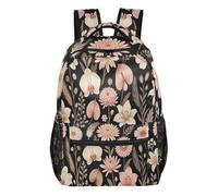 FRODOTGV Zaino giornaliero 1 principale, 2 laterali, 1 cerniera frontale e 4 tasche interne, tessuto twill di poliestere, per adolescenti, ragazzi, ragazze, brevi gite di un giorno, taglia S, Giglio