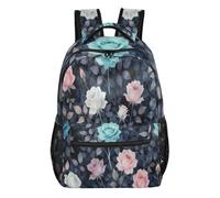 FRODOTGV Zaino scolastico multi-tasca, con spallacci imbottiti regolabili per adolescenti, ragazzi e ragazze, per gite brevi, taglia S, Rose scure, M, Casual