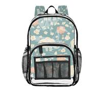 FRODOTGV Zaino trasparente carino di elefante bambini trasparente borsa per libri per adulti vedere attraverso trasparente, elefanti carini, 1 dimensione, Graziosi elefanti, 1 size