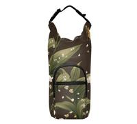 FRODOTGV Zaino vintage Lily Brown con portabottiglie d'acqua, custodia per il trasporto di bottiglie d'acqua da escursionismo, adatto per bottiglie da 50/61/91/1134 ml