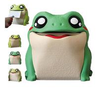 Frodrick the Frog - Dispenser di carta igienica, divertente e interattivo con rana, porta rotolo di carta igienica con stampa 3D, supporto per decorazione bagno e cucina (verde)