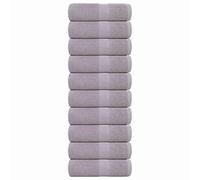 Frog, 10 asciugamani per ospiti, 30 x 50 cm, 360 g/m², in cotone, assorbenti e morbidi, ideali per bagno, sauna, fitness, campeggio, benessere e WC degli ospiti, colore grigio