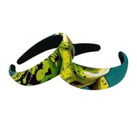 Frog-1212 - Confezione da 2 cerchietti imbottiti per capelli alla moda, spessi e larghi, per donne e ragazze, cerchietti per capelli in velluto, accessori per capelli