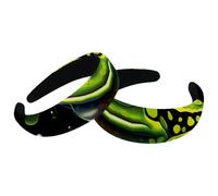 Frog-1555 - Confezione da 2 fasce spesse imbottite per capelli, stile vintage, in velluto, per ragazze, donne e uomini