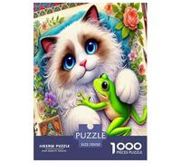 Frog And Cat 1000 Pezzi Puzzle Classici Per Adulti E Bambini A Partire Da 12 Anni Giochi Rilassamento E Intelligence Perfetto Per Appassionati Di Esperti - Regalo Per Amore E Amico 70x50cm/1000pcs