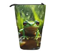 Frog and Rain - Astuccio verticale retrattile, per penne, matite e piccoli oggetti, Nero , Taglia unica, Astuccio per trucchi