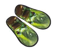 Frog And Rain Donna Uomo Slippers Morbide Pantofole Peluche Scarpe Da Casa Per Autunno Interno Esterno M