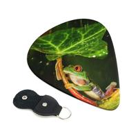 Frog and Rain - Plettri per chitarra elettrica, acustica, 6 pezzi, per basso, chitarre acustiche, acustiche, ukulele, sottili, medi, spessori, 0,71 mm