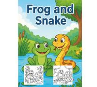 Frog and Snake: A Forest Friendship Adventure - Coloring Storybook for Kids: A Fun and Heartwarming Black & White Coloring Book with 30 Forest-Themed Scenes for Ages 3-8