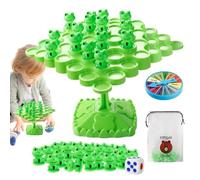 Frog Balance Game - Desktop Frog-Balance Toy, Interactive-Learning Tool for Counting, Social-Engagement Gear, Logic-Building Base with Gravity-Defying Play, Motor-Skill Kit for Balancing